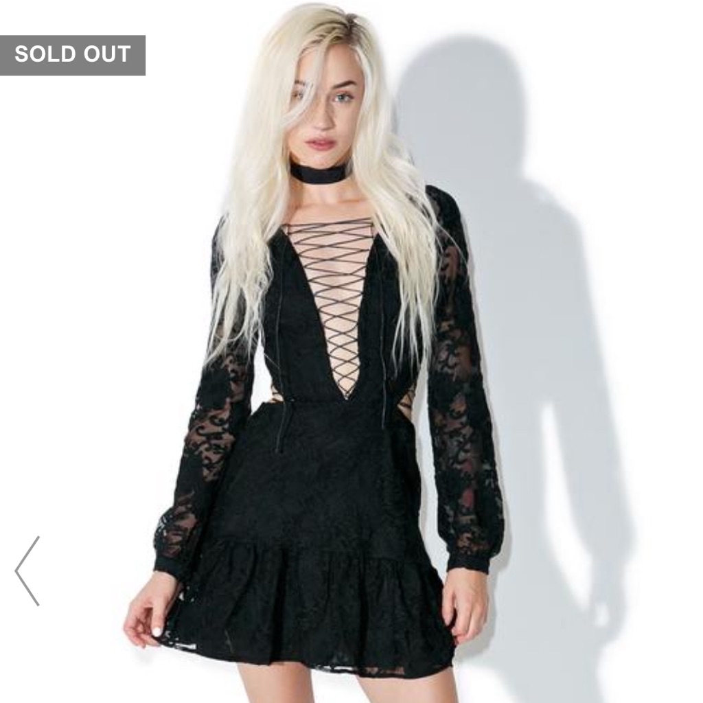 Nwt For Love & Lemons Jolene Mini Dress